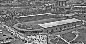 Yves du Manoir Stadium, Colombes An aerial view of the Olympic Stadium at Colombes, near Paris, taken on the opening day.. Image © Wikiedia, uner Public Domain license